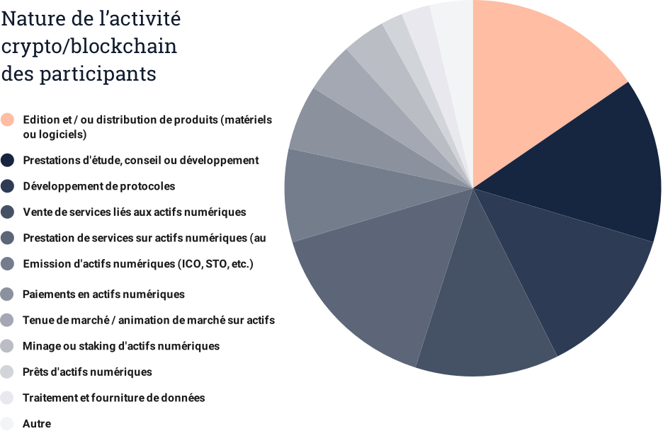 Nature de l’activité crypto/blockchain des participants 